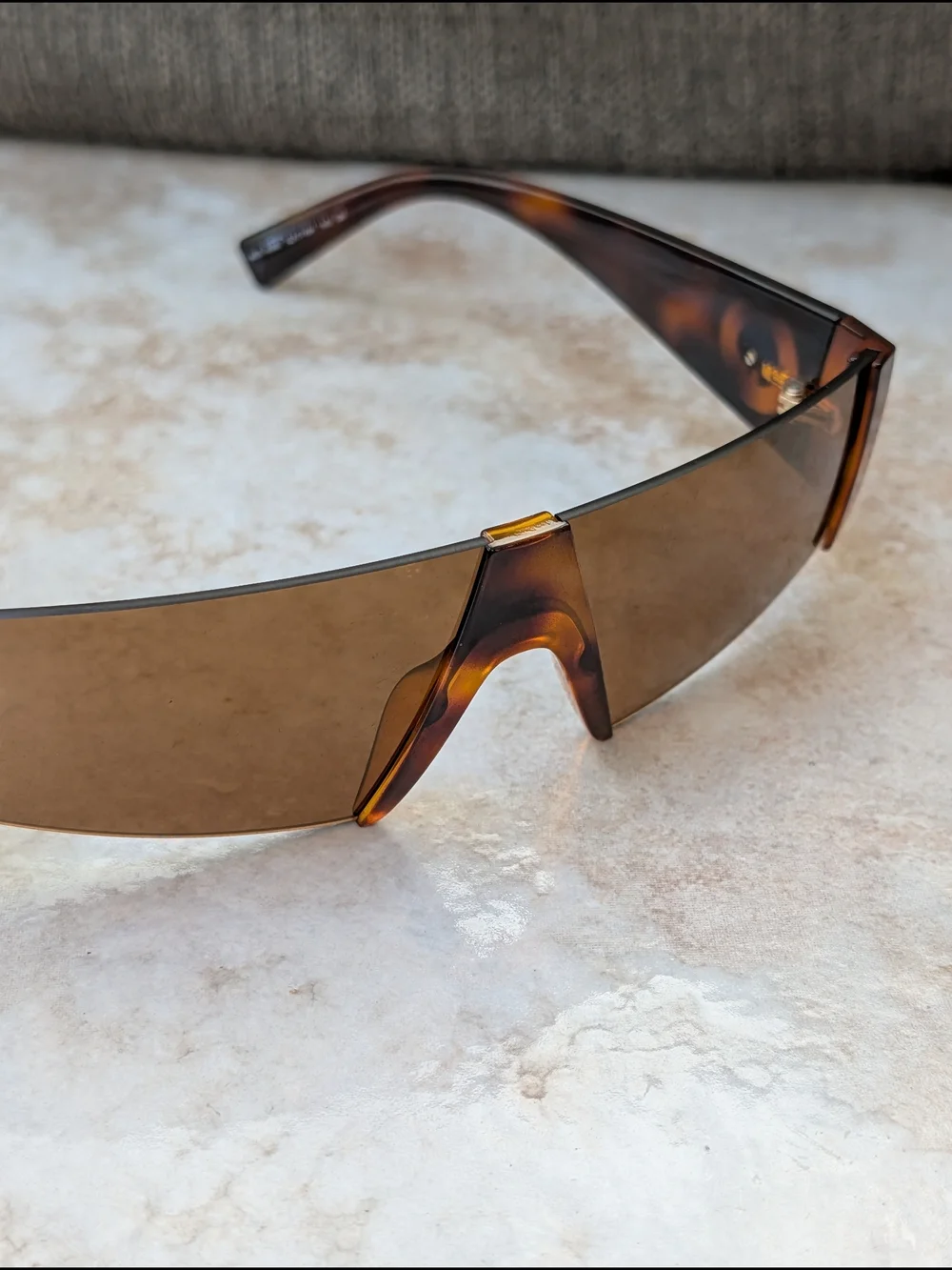 Versace VE4360 Shield Sunglasses in Tortoiseshell/Brown NIB